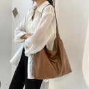 Fashion Women Solid Color Shoulder Tote Bag PU Leather Large Capacity Handbags