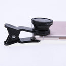 3 in 1 Fish Eye+ Wide Angle+ Macro Camera Lens Kit for Phone (Black) Newly