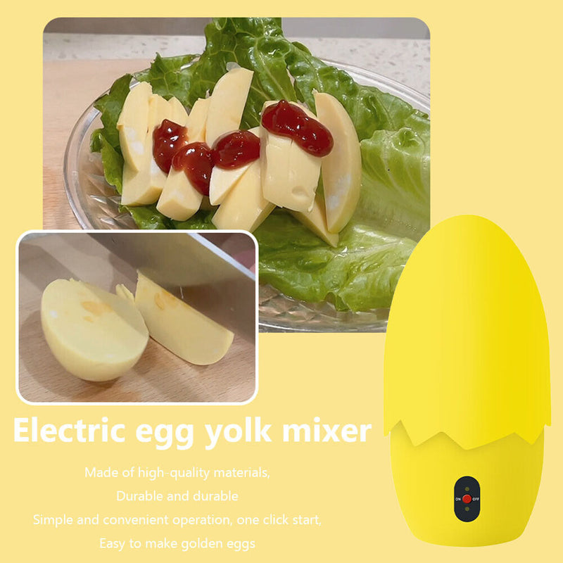 Kitchen Electric Golden Egg Maker Yolk White Mixer Egg Shaker (US Yellow)