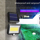 2pc COB 100LED Solar Lamp Motion Sensor Waterproof Outdoor Path Night Light