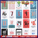 1 Set Baby Birth Month Days Commemorative Card Pregnant Women Photo Backgro