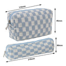 2pcs Makeup Case Knitting Pencil Case Hit Color Makeup Pouch for Weekend Holiday