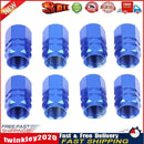 8pcs Aluminum Alloy Car Motorcycle Tire Valve Stem Caps Dust Covers (Blue) Newly