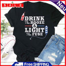 Independence Day Drink Light Tea T-Shirt (Black XXL)