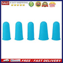 Anti-slip Hot Glue Gun Finger Caps Silicone Finger Cover Sleeve (Blue 5pcs)