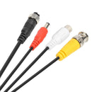 M12 4Pin Aviation Head Female to BNC/RCA/DC CCTV Camera AV Adapter Cable