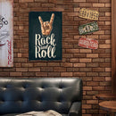 Rock and Roll Retro Metal Plate Tin Sign Plaque Poster for Bar Club Decor