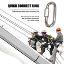 Stainless Steel Screw Lock Quick Links Chain Climbing Carabiner Hook (M4)