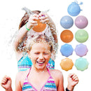4pcs Water Bomb Splash Balls Silicone Pool Water Balloons (Hamburger Mixed)