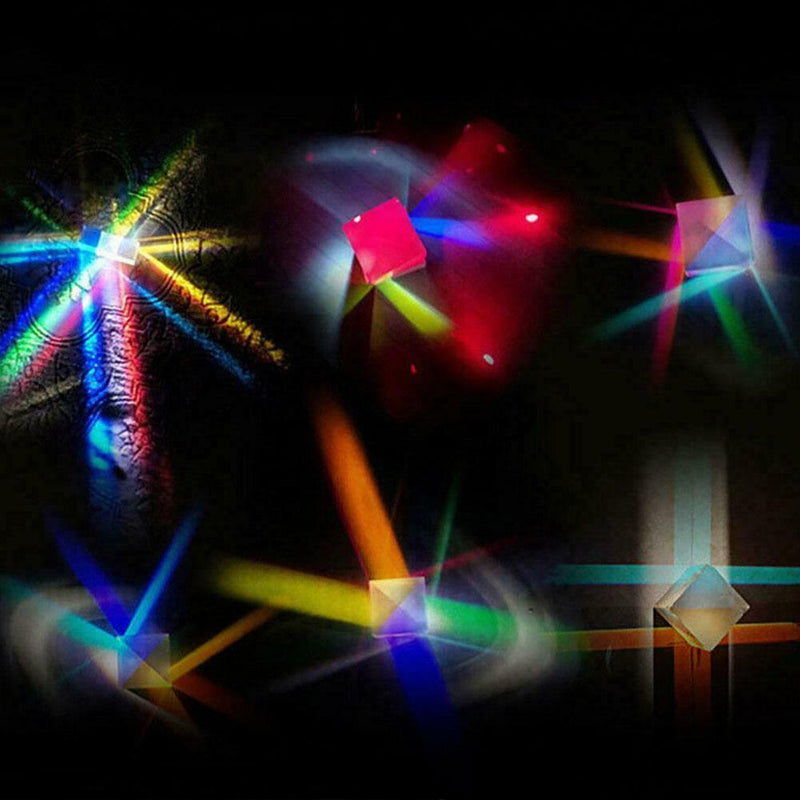 1x Unique Optical Glass Cubes RGB Combiner Splitter Rendering Gifts Color I6G2