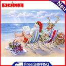 Diamond Painting Santa at the Beach Full Round Drill Rhinestone Picture