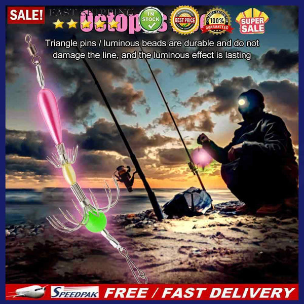 Luminous Fishing Octopus Hook Carbon Steel Squid Umbrella Hook Fishing Equipment