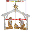 Christmas Nativity Scene LED Light Nativity Family Scene Ornaments Yard Stakes