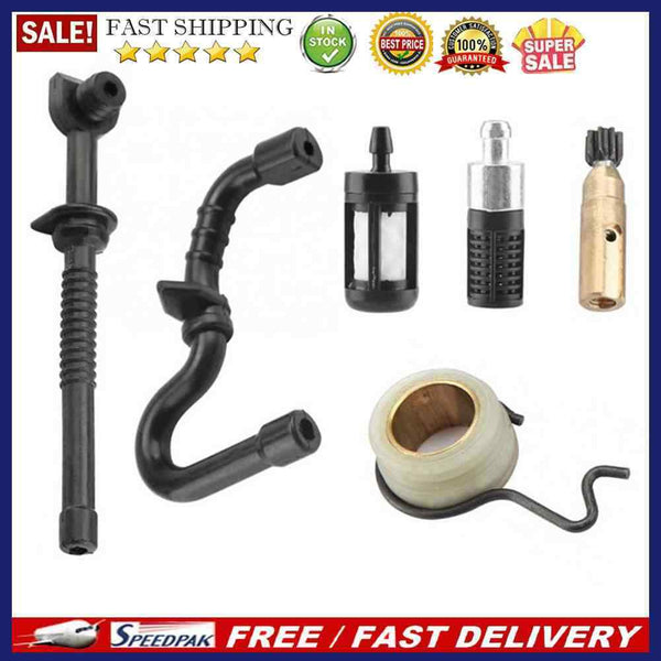 Chainsaw Oil Pump Worm Gear Oil Pipe Filter Set Accessory Kits for Stihl MS