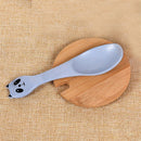 Plastic Tableware Bowl Spoon Set Wheat Straw Panda Design Baby Feeding Bowl