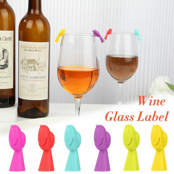 Drinking Cup Identifier Glass Recognizer Silicone Wine Glass Label Markers