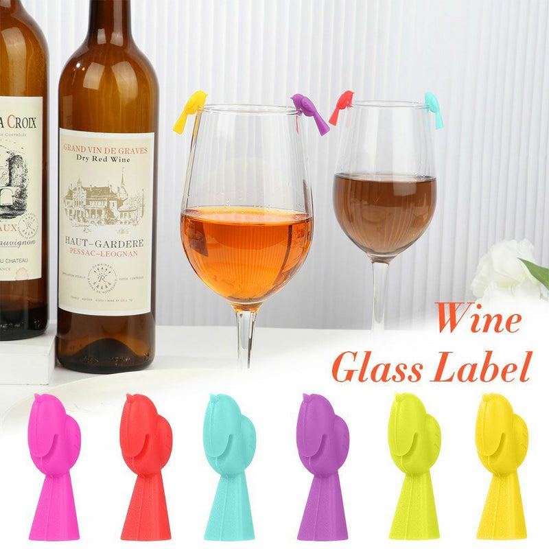 Drinking Cup Identifier Glass Recognizer Silicone Wine Glass Label Markers