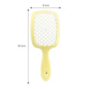 Hollow Detangling Hairdressing Comb Wet Dry Hair Scalp Plate Combs (Yellow)