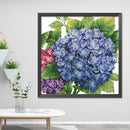 Partial Embroidery Hydrangea Printed Cross Stitch 14CT 2 Strand Cotton Kit Newly
