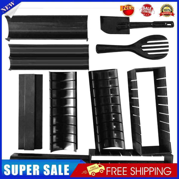 10pcs/set DIY Sushi Roller Bazooka Rice Meat Vegetables Roll Mold Kitchen Gadget