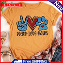Fashion Peace Love Paw Dog T-Shirt (Mustard Yellow XXL) -05275