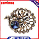 1989candy Brooch Peacock Bird Animal, Raw, Colorful, Diamond Framed, Women's Jewelry