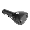 3 in1 Car Cigarette 12V Dual USB Charger LED Thermometer Voltmeter