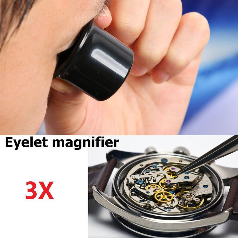 Portable Monocular Jeweler Watch Magnifier Lightweight Magnify Glass (3X)