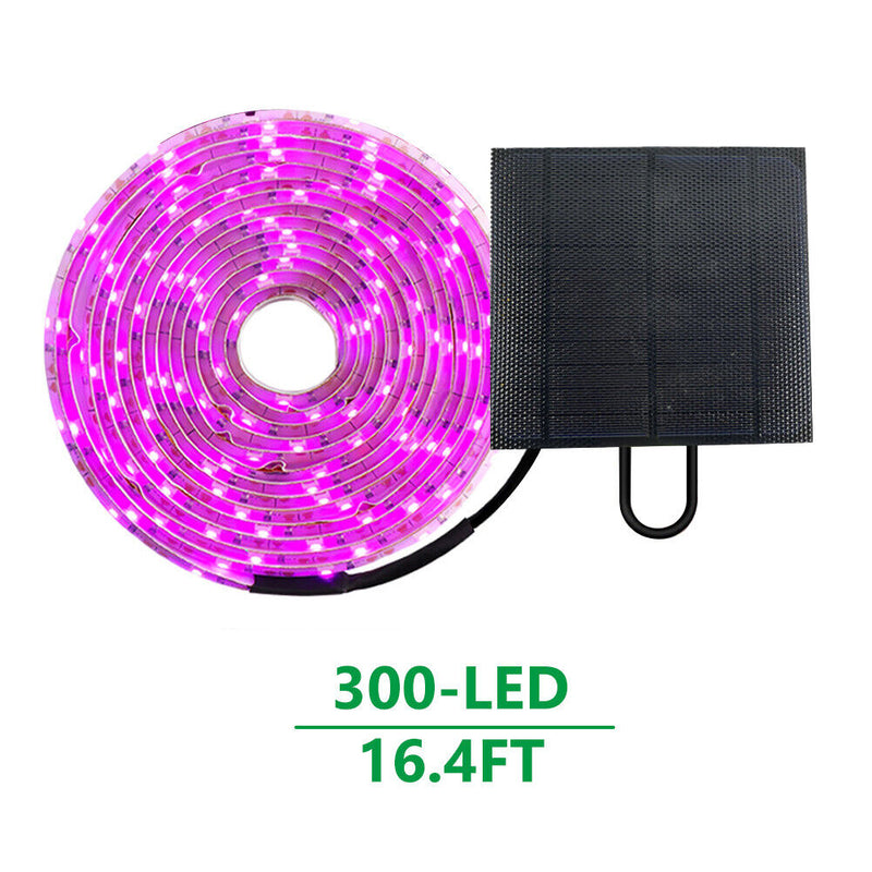 5m Solar Panel Full Spectrum Phyto Lamp 2835 SMD LED Plant Grow Light Strip