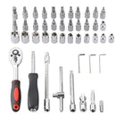 Repair Screwdriver Socket Ratchet Torx Drive Socket Wrench Set 1/4-Inch Metric