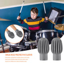 2x Silicone Drum Stick Sleeve Drumstick Practice Tips Mute Damper (Grey) Newly