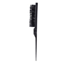 Boar Bristle Comb with Pointed Tail Wooden Handle Salon Dyeing Comb (Black)