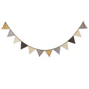 12 Flags 3.2m Cotton Pennant For Party Wedding Pennant  Decor Coffee