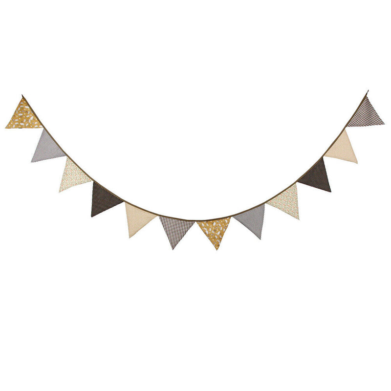 12 Flags 3.2m Cotton Pennant For Party Wedding Pennant  Decor Coffee