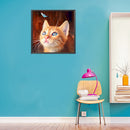 Diamond Painting 5D Cat Plays Butterfly DIY Full Round Drill Mosaic Picture Sets