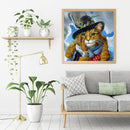 #A Waterside Cat Oil Paint By Numbers Kits DIY Handpainted on Canvas Wall Art