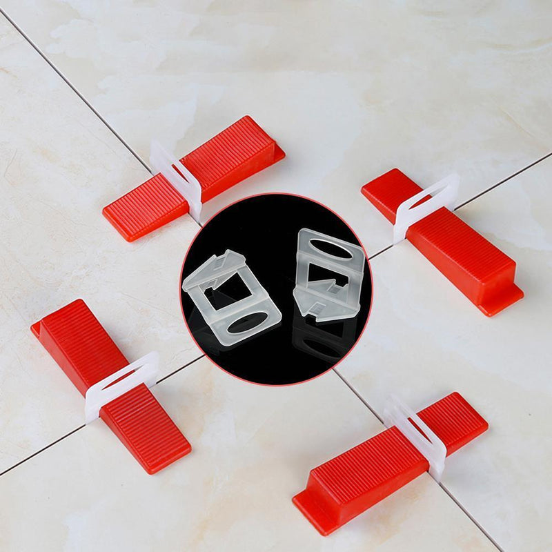 100pcs Plastic Ceramic Leveling System Wedges Clips Flooring Tools (1.0mm) Newly