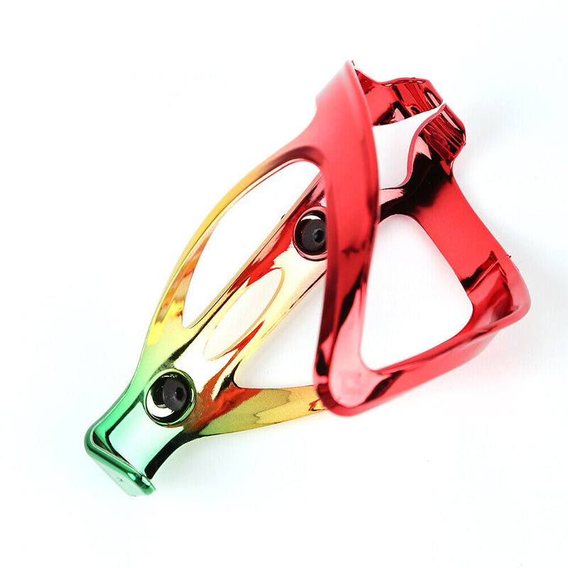 MTB Mountain Road Bike Water Bottle Holder Cage Vacuum Plating (Red Green) Newly