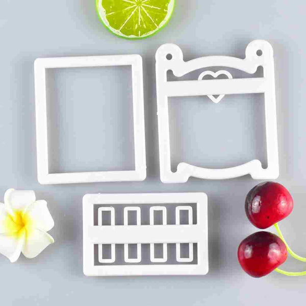 Plastic Cookie Cutting Mold Small Bed Shape Biscuit DIY Sugar Mold Baking U8K6