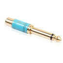 REXLIS 6.35mm 1/4-Inch Mono Male, RCA Female Audio Adapter Converter