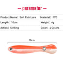 4pcs 10cm 6g Bionic Loach Fishing Lures Sinking Artificial Soft Baits (A) Newly