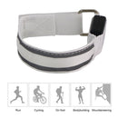 LED Reflective Light Armband Safety Belt Night Running Wristbands (White) Newly