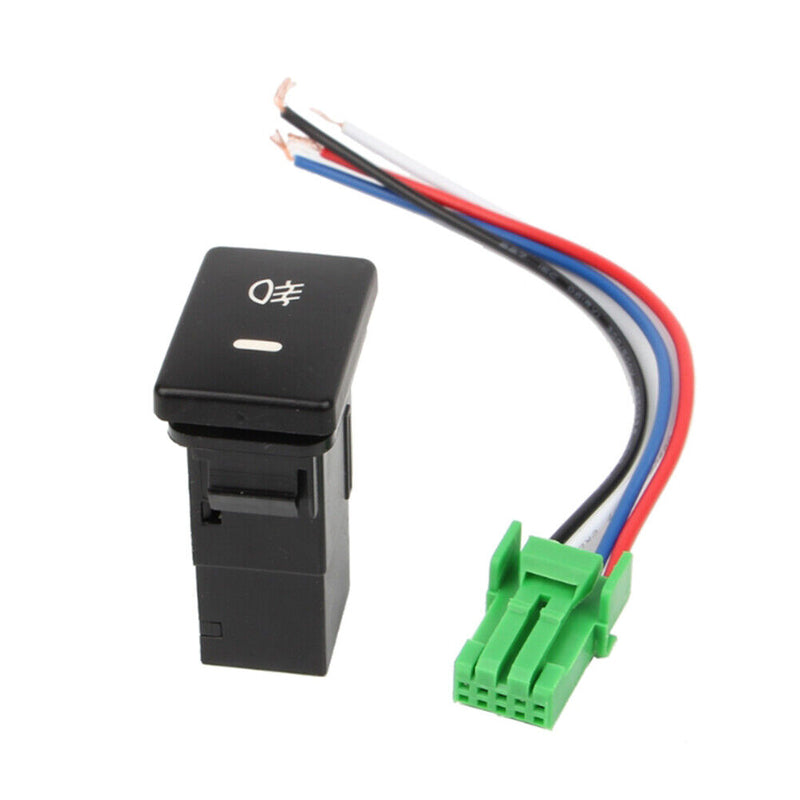 12V Waterproof 4-Wire Push Button Fog Light Switch with Yellow LED for Toyo