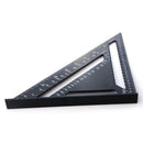 12"" Black Triangle Ruler for Woodworking Measurement Tool Quick Read