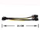 Video Card Connector 6Pin Male to Dual 8pin Female Power Adapter Cable