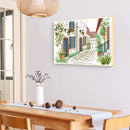 14CT Partial Cross Stitch Corner of Street Counted DIY Embroidery Kits Handmade