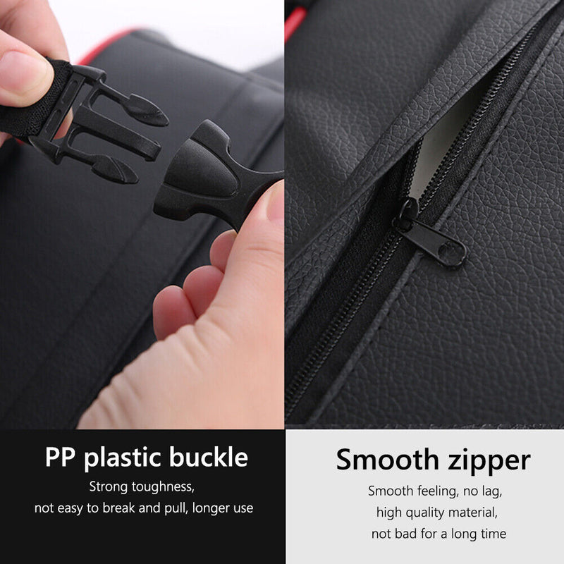 PU Leather Memory Foam Car Console Armrest Cushion Auto Accessories (Black)