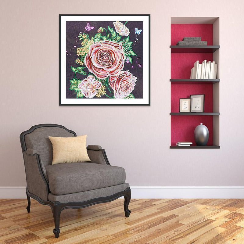 5D DIY Special Shaped Diamond Painting Flower Cross Stitch Mosaic Kit Decor