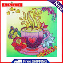 Coffee Flower Part Special Shaped Diamond Painting Mosaic Art Handicraft Picture