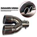 Universal Bolt-on Dual Exhaust Tip Slant Cut Tailpipe Muffler Tip Black Titanium